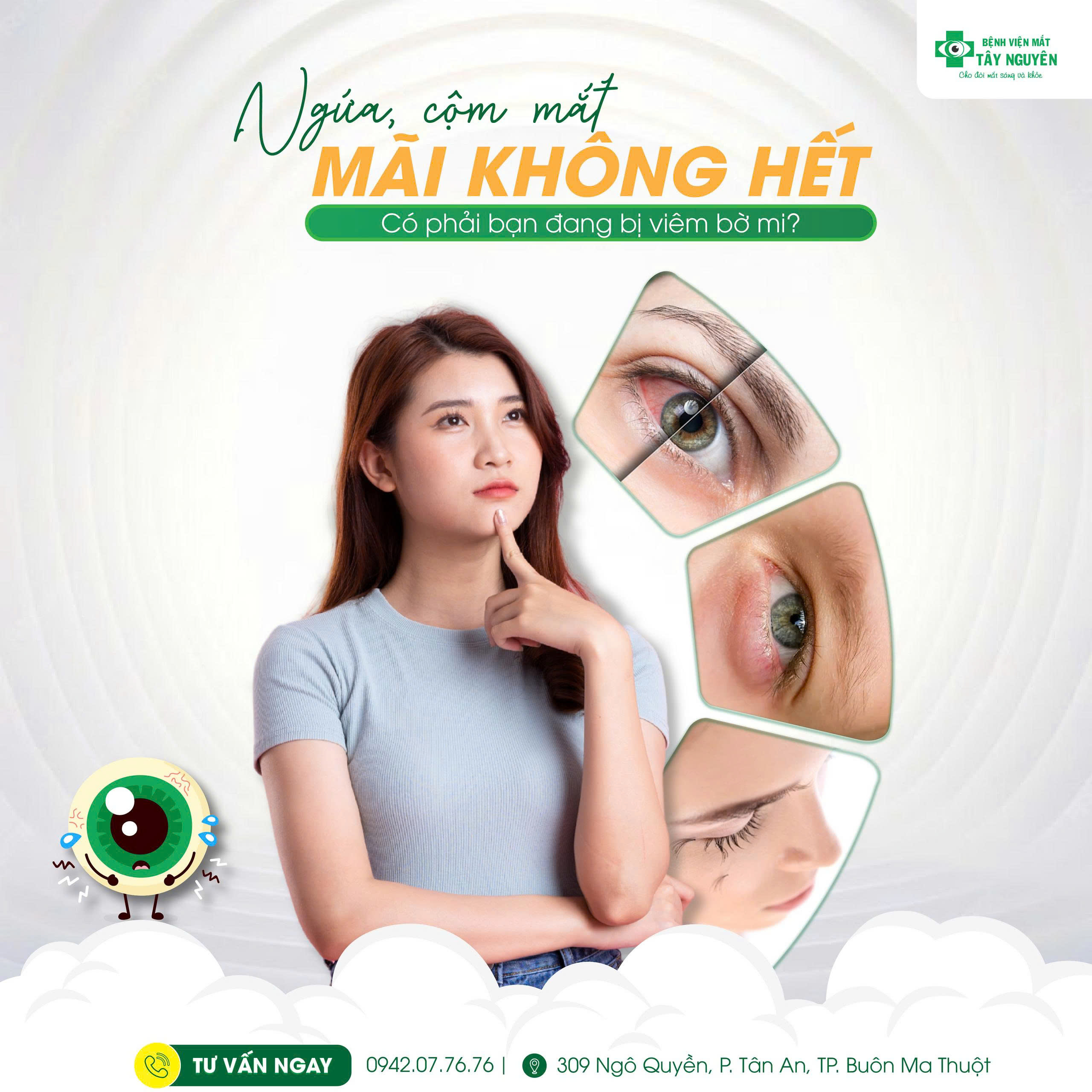 NGỨA CỘM MẮT MÃI KHÔNG HẾT - CÓ PHẢI BẠN ĐANG BỊ VIÊM BỜ MI